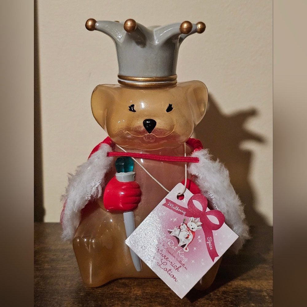 Vtg Bath & Body Works Nutcracker Rat King EMPTY Lotion Bottle Christmas 2000 Y2k